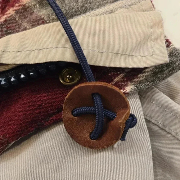 VTG Woolrich Hooded Full Zip Parka Jacket Tan Brown Mens Size Large - Picture 11 of 15